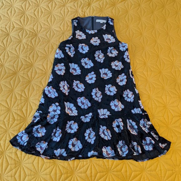 LOFT Iced Floral Velvet Swing Dress - Picture 10 of 10